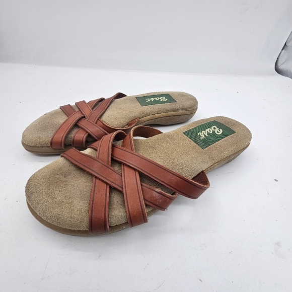 G.H. Bass Vintage 90’s Leather Sunjuns Strappy Flip Flop Sandals | Oxblood | - Picture 2 of 8